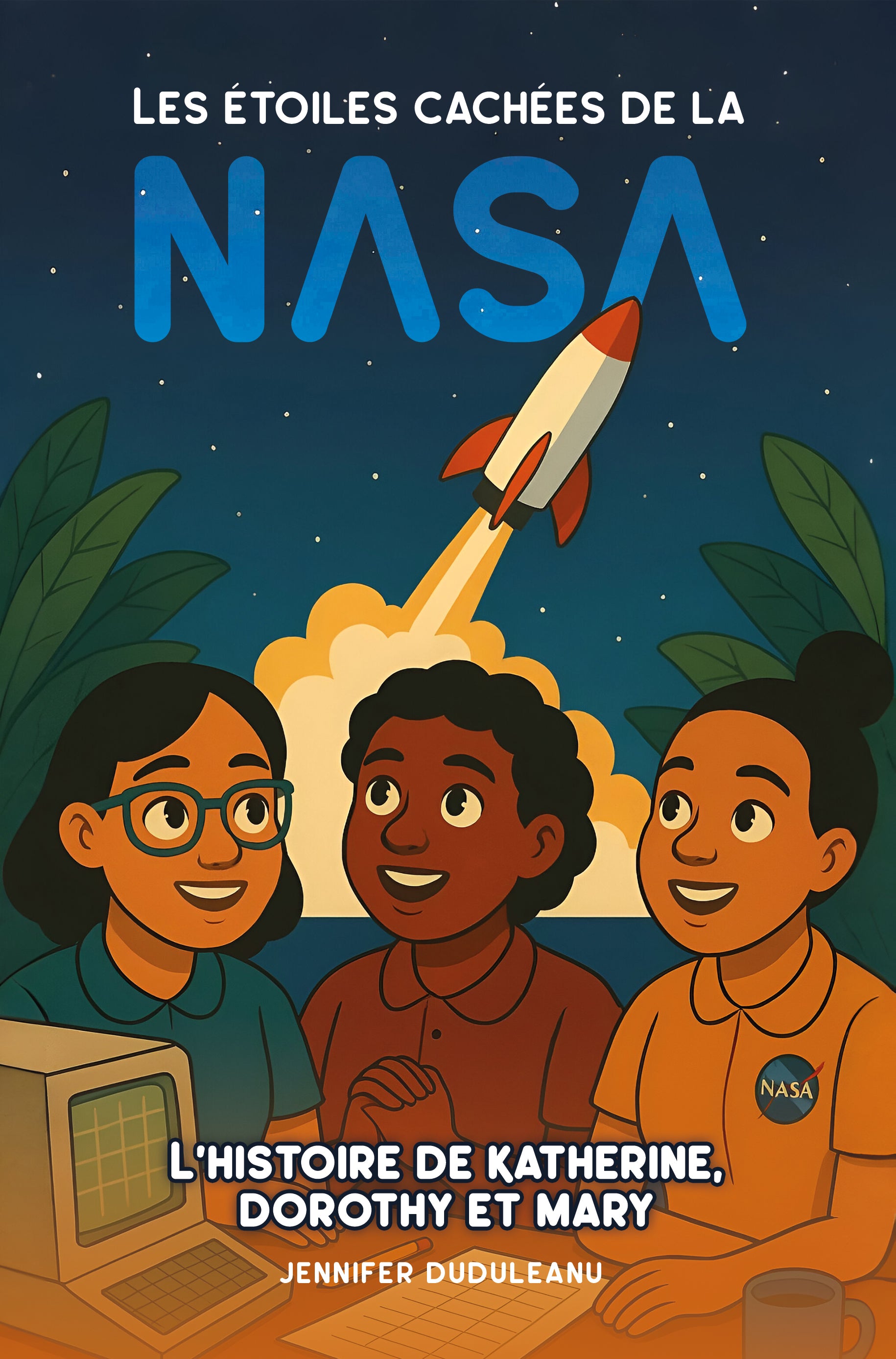 Couverture du livre jeunesse "Les étoiles cachées de la NASA" – Katherine Johnson, Mary Jackson et Dorothy Vaughan